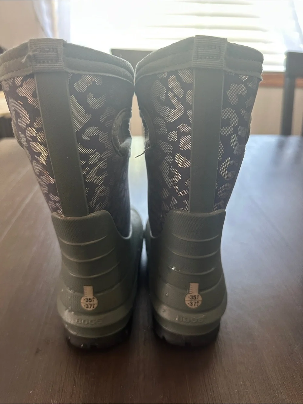 Bogs Kids Metallic Leopard-Print Kids Rain Boots